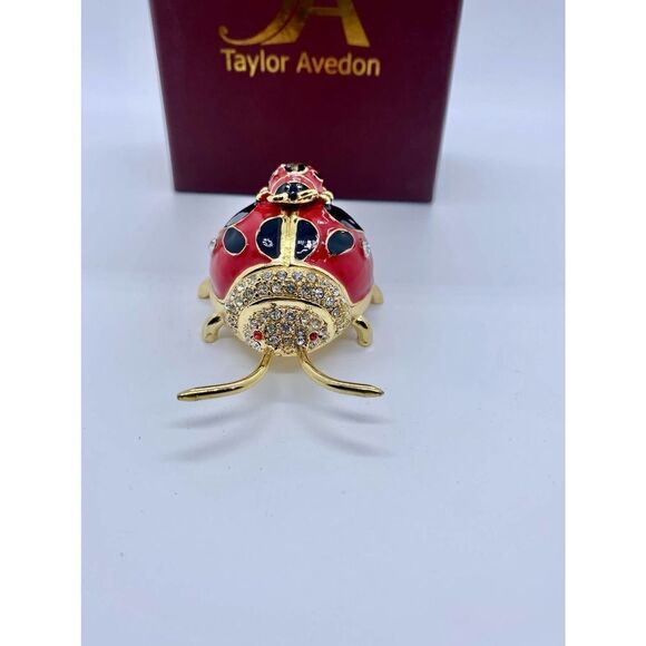 Taylor Avedon Lady Bug Jewelry/ Trinket Box - Picture 2 of 5